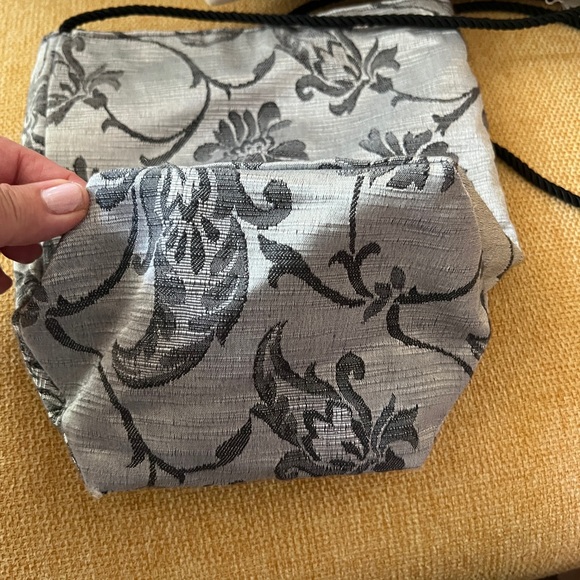 Soft silky (inside) and out. Grey and black bag - Picture 10 of 13